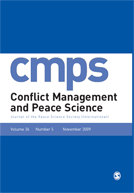 Conflict Management and Peace Science cover