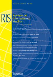 Review of International Studies cover